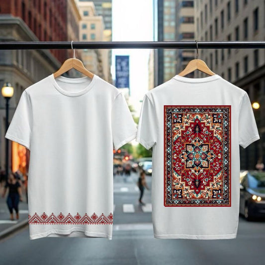 White Tapestry Art T Shirt