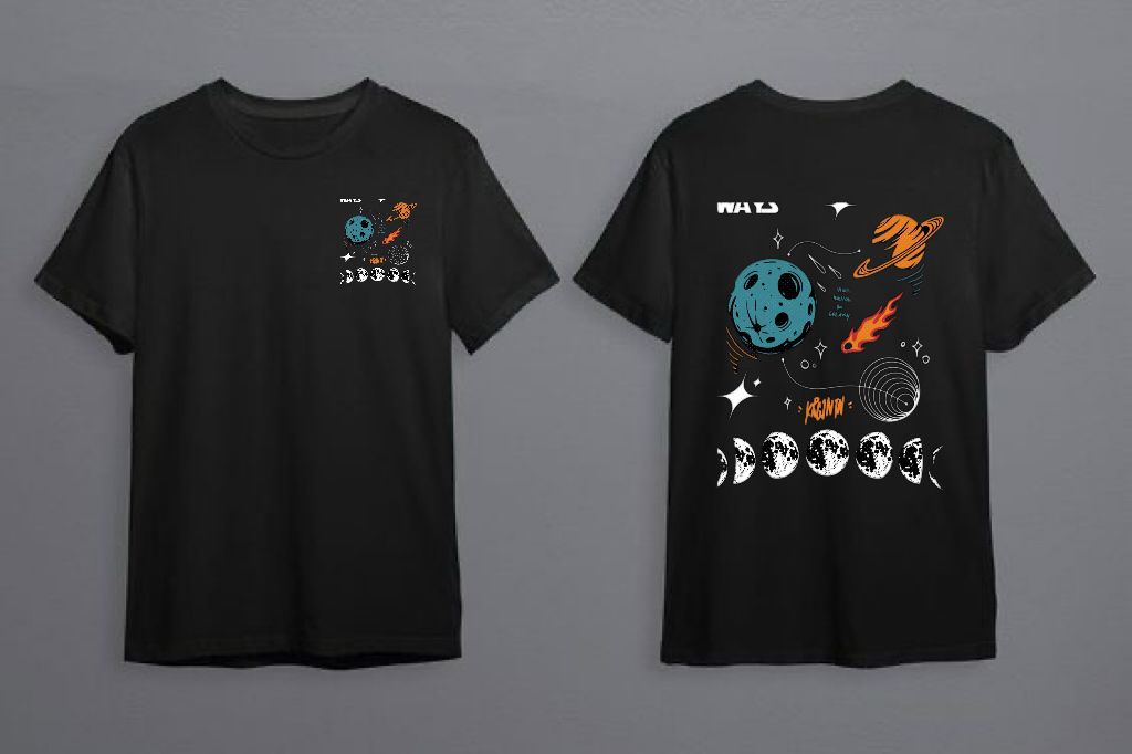 Gravity Drift Print T Shirt