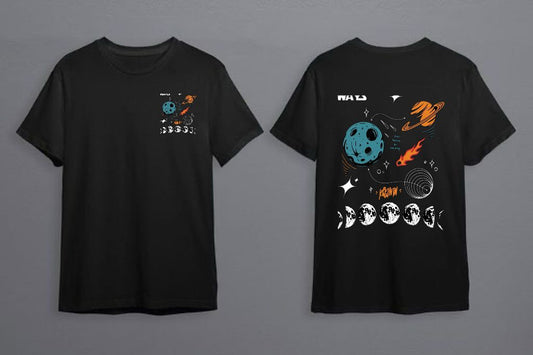 Gravity Drift Print T Shirt