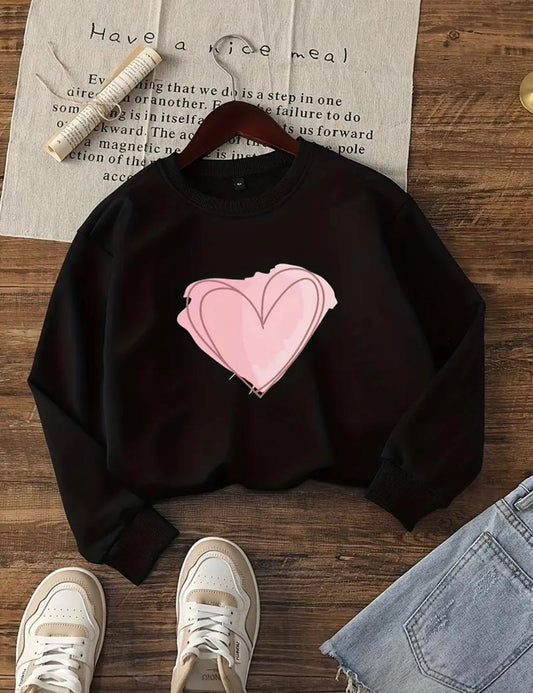 girly heart sweatshirt